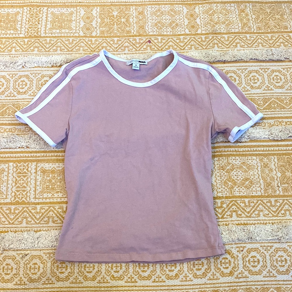 Fashion Nova Small Dusty rose crop top from